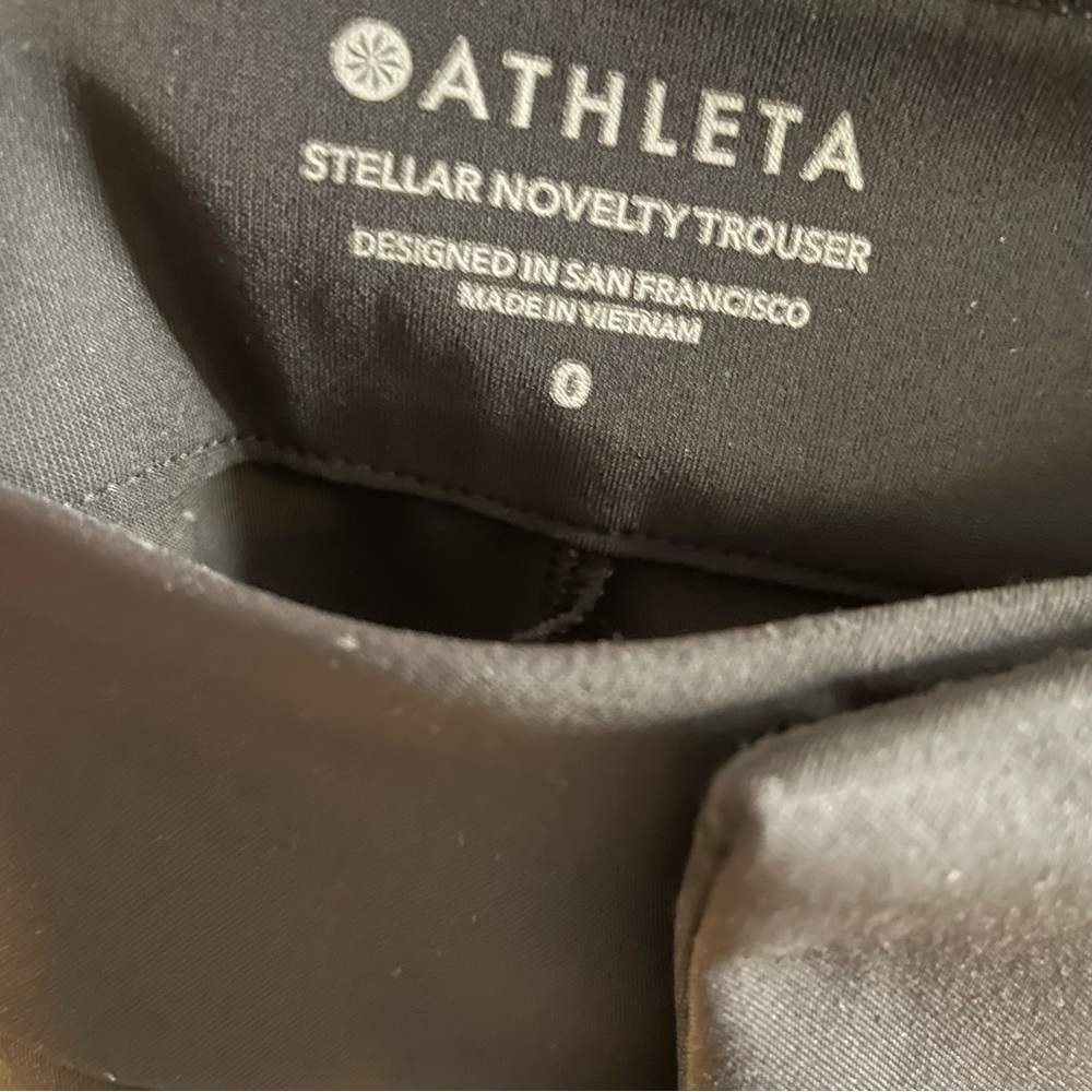 Athleta Black Stellar Novelty Trouser Commute Work Travel Pant - Picture 9 of 10